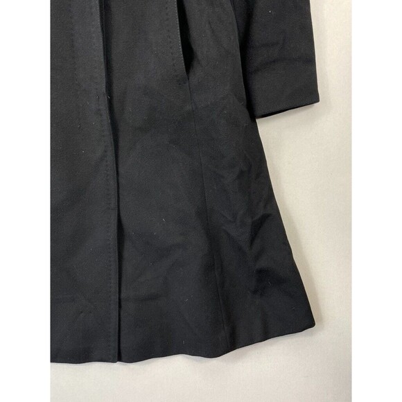 MaxMara Wome's Black Wool Pea Coat Three Buttons Size 8 - Picture 7 of 16